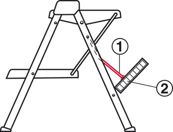 底装支架, 钢，用于悬挂在 Hailo Step-Fix 踏步凳中
