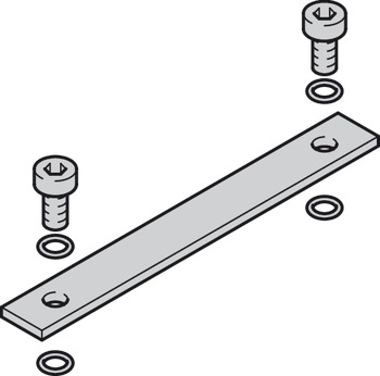 固定底座, 用于成对门板的连接