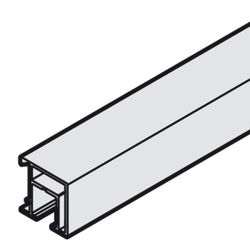 单滑轨, 适用于胶粘固定在橱柜顶板的安装轨道上