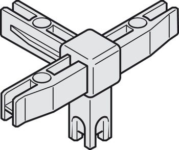 角连接件, 用于墙装层板，铝质层板系统