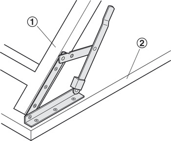 可折叠三角型支撑, 折叠式，可用于桌子和椅子，折叠桌五金