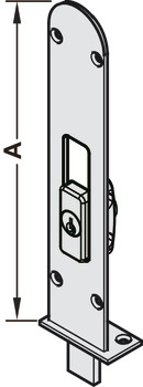 带锁暗插销, 适用于折叠门五金 Fold 45-T 和 Fold 90-T