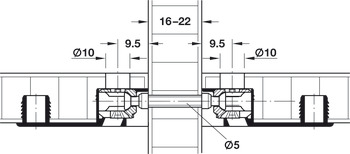 双端拉杆, Rafix 20，适用排孔直径 Ø 5 mm
