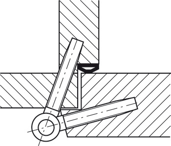 三叉铰链, 适用于室内门，钢质