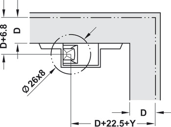 反弹门扣, Duomatic 配件，适用于单开门，可调节