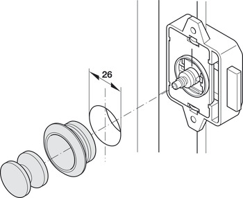 锁环, 用于按压锁，适用板厚16 mm