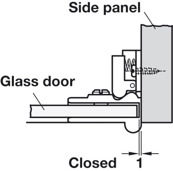 玻璃门合页, 门安装不需要玻璃开孔，内嵌安装
