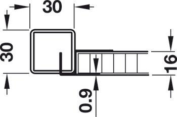 背板钩, 用于从前方固定层板