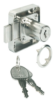 抽屉锁, 含固定式叶片锁芯，门边距 25 mm