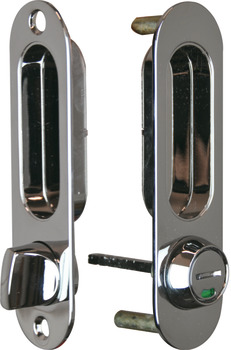 成套锁体, 适用于推拉门，锁边距 A 50 mm，StarTec，带椭圆形暗拉手