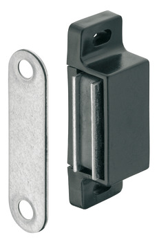磁吸, 适用于单门，吸力3.0 – 4.0 kg，螺钉固定