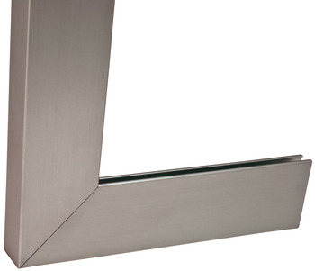 铝框玻璃门型材, 38 x 14 mm，平直，适合玻璃厚度 4 mm
