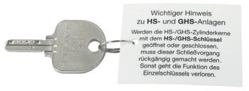 拆卸锁芯钥匙, 适用 Premium 20 Symo 可拆卸式锁芯