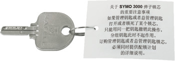 拆卸锁芯钥匙, 适用 Premium 20 Symo 可拆卸式锁芯